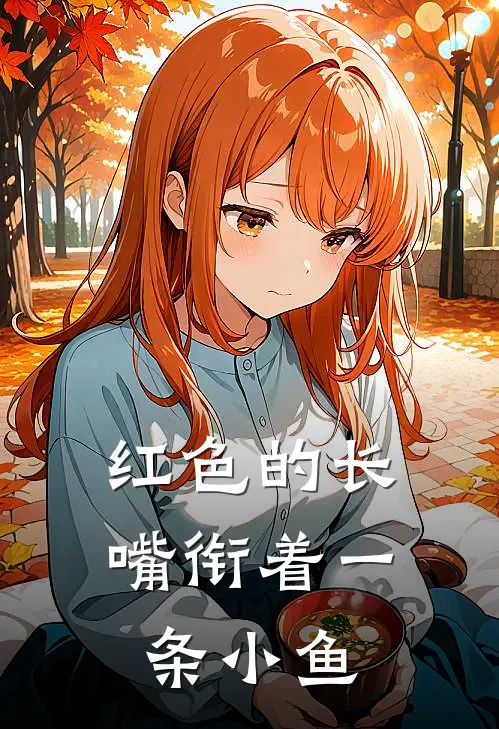 红色的长嘴衔着一条小鱼