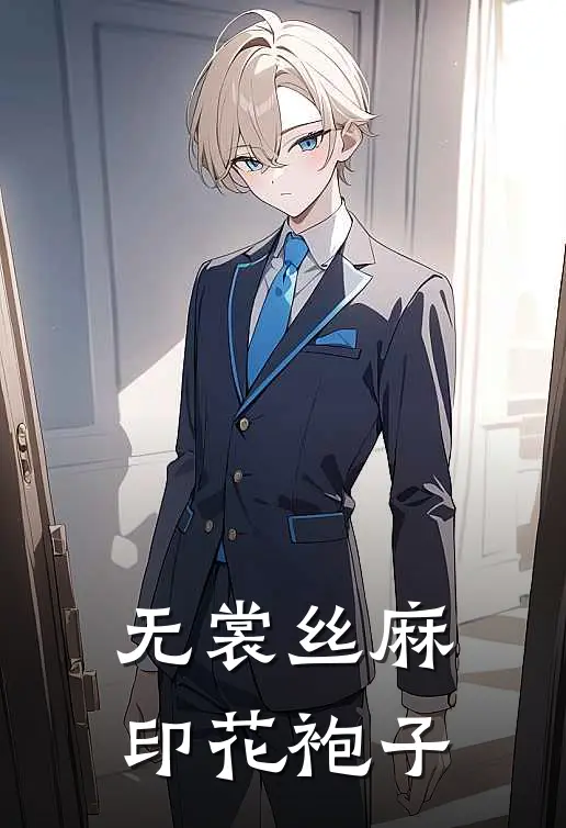 无裳丝麻印花袍子